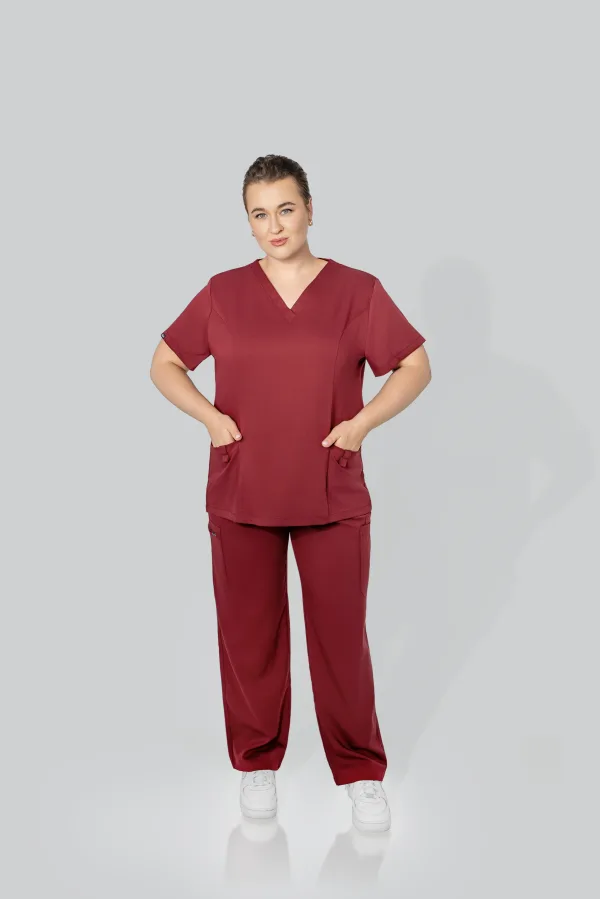 Medicininė pižama NERIVA Vyšninė bordo